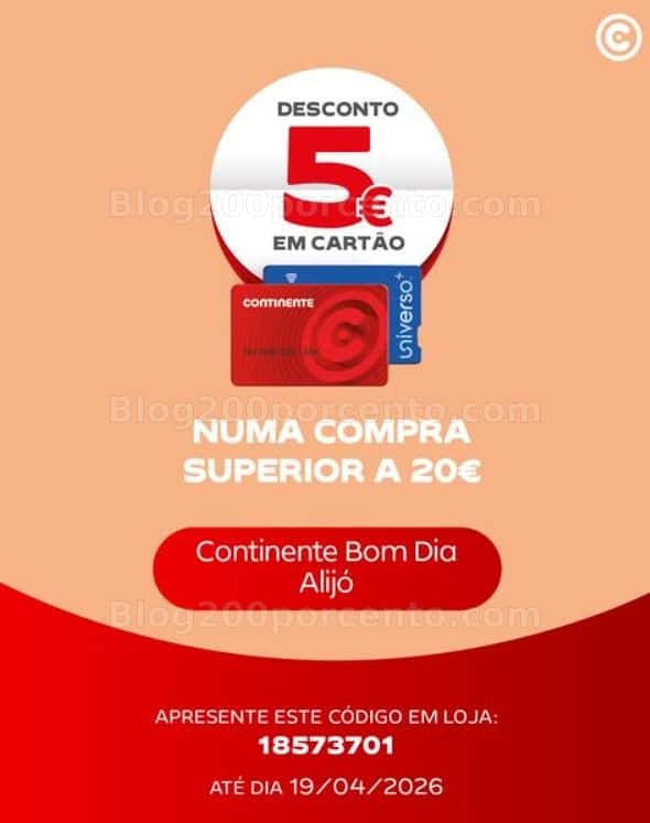 ALERTA - 4 novos cupões de desconto CONTINENTE para aproveitar até 19 abril!
